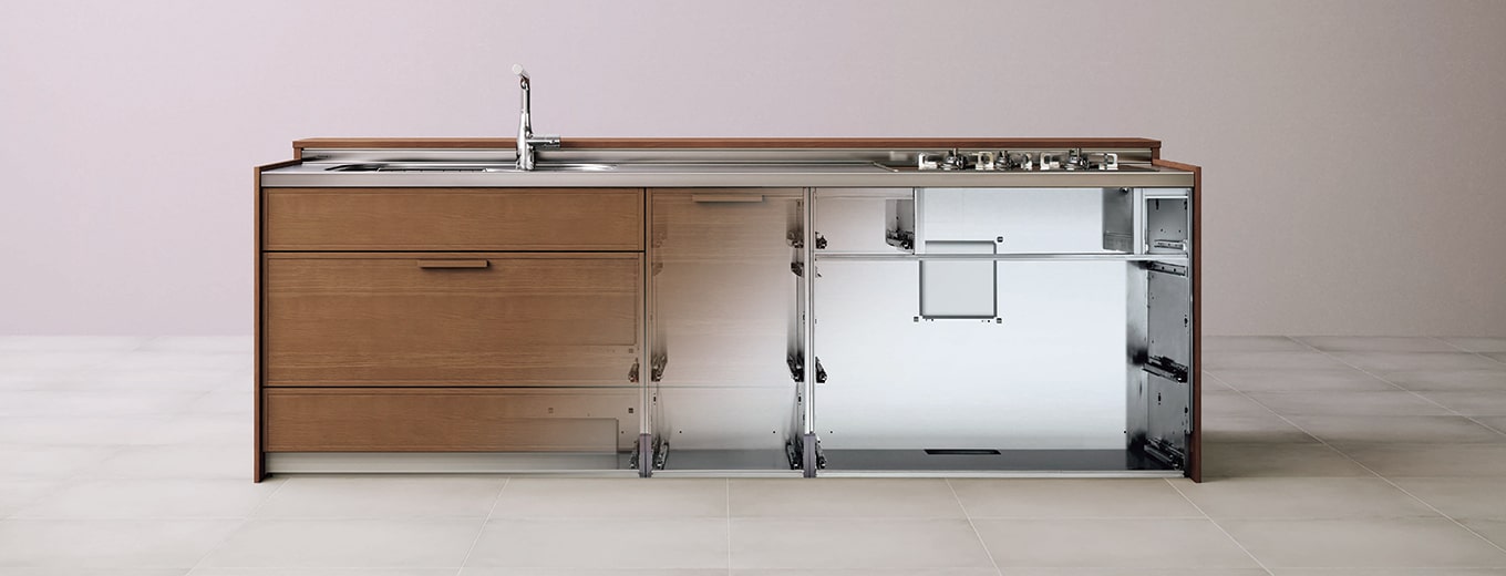 ずっと安心キッチンの“土台”ステンレスエコキャビネット標準装備。