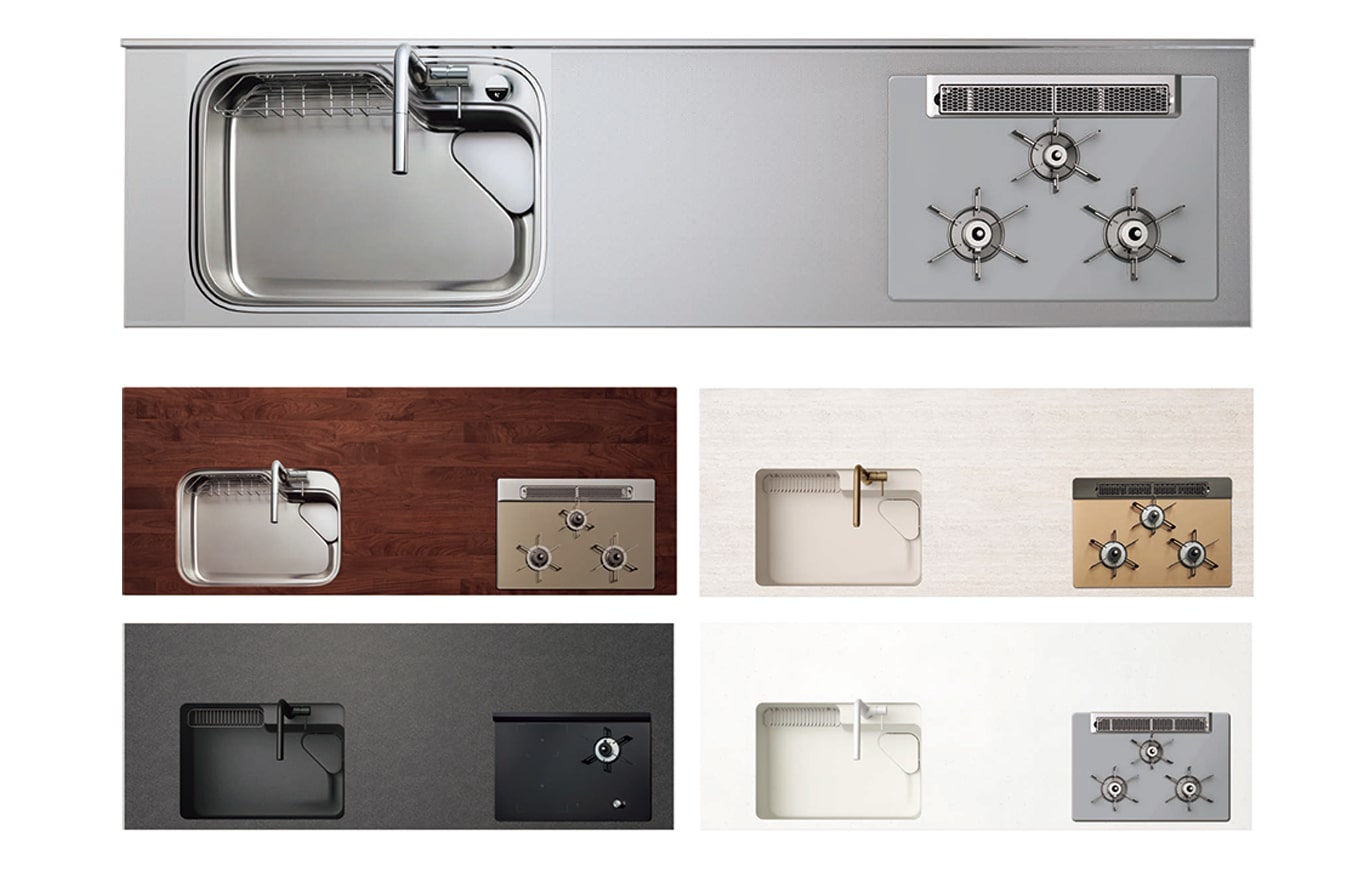 ワークトップは“キッチンの顔”こだわりの⾊、素材、⼿触りで選ぶ。